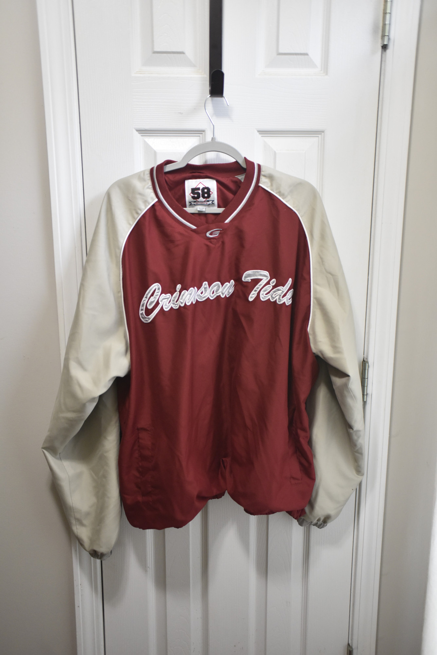 58 Sports Crimson Tide Pullover Jacket Red Cream Size XXL LSC437